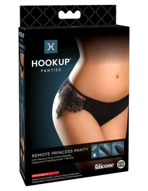 Hookup Panties Remote Princess Panty - Black - Small - Large