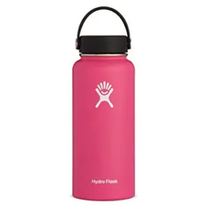 Hydro Flask Water Bottle - Stainless Steel & Vacuum Insulated - Wide Mouth with Leak Proof Flex Cap - 32 oz  Watermelon