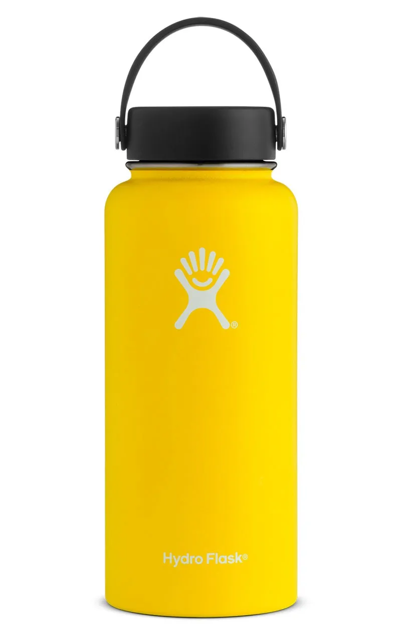 Hydro Flask Water Bottle - Stainless Steel & Vacuum Insulated - Wide Mouth with Leak Proof Flex Cap - 32 oz