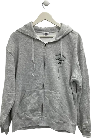 Independent Culture Club Grey Running Club Zip Through Hoodie UK L