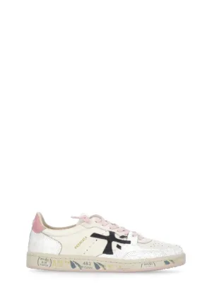 Ivory Premiata Istrice Leather Sneakers