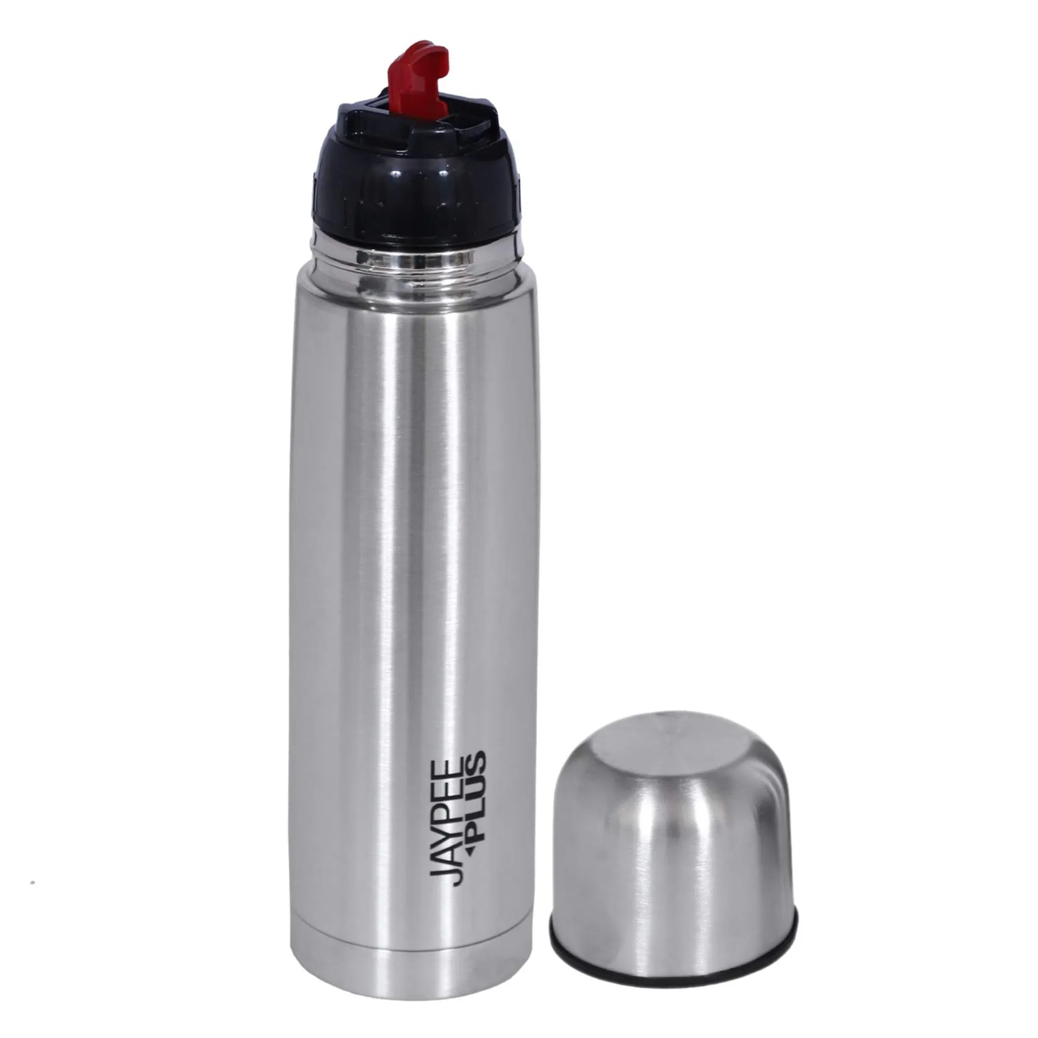 Jaypee Plus Max 500 Thermosteel Flip Lid Flask, 500 ml, Silver, Metallic