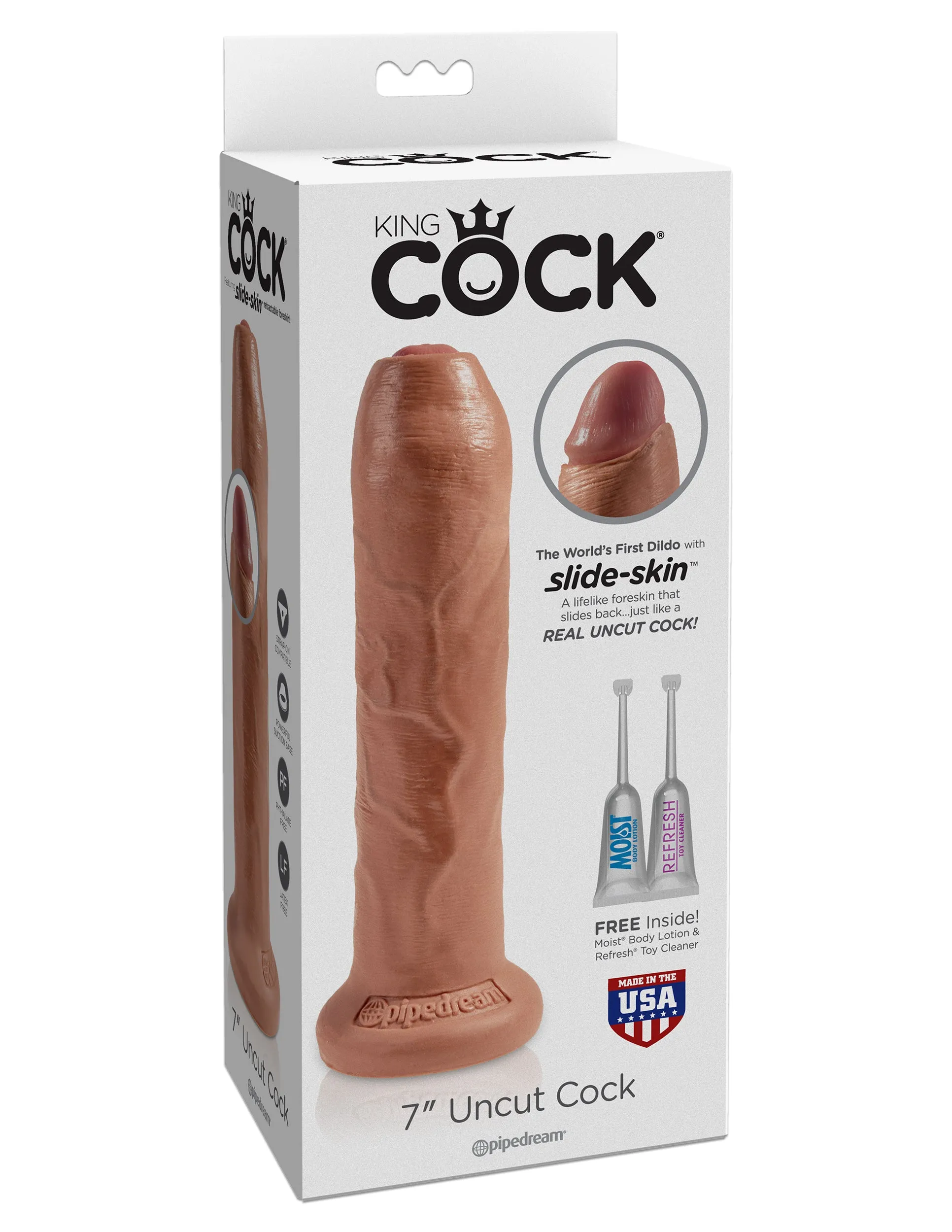 King Cock 7" Uncut - Tan