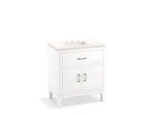 KOHLER K-33552-ASB Seer 30" bathroom vanity cabinet with sink and quartz top