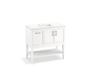 KOHLER K-33579-ASB Winnow 36" bathroom vanity cabinet with sink and quartz top