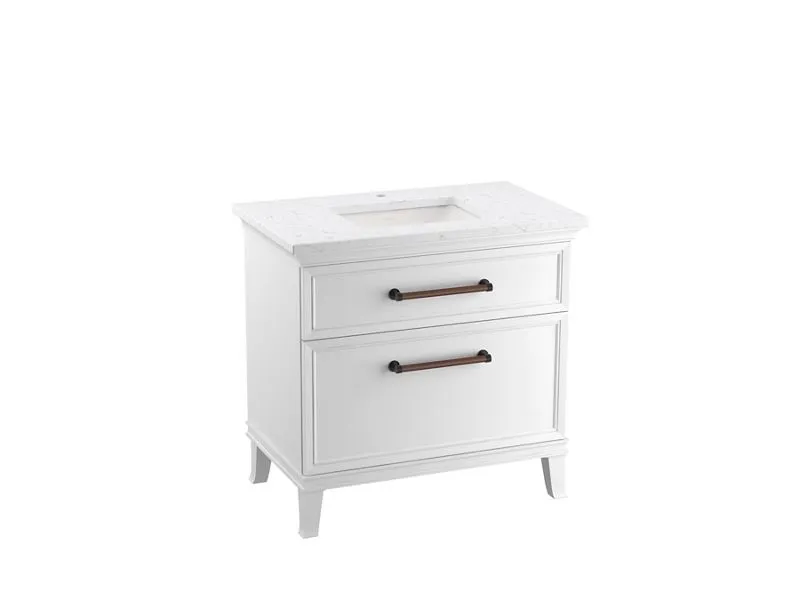 KOHLER K-CM33559-BD1 Harken 36" bathroom vanity cabinet with sink and quartz top