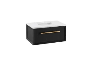 KOHLER K-CM33562-BD1 Enivo 36" wall-hung bathroom vanity cabinet with sink and quartz top