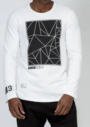 Konus Men's Bird Geo Graphic Tee In White