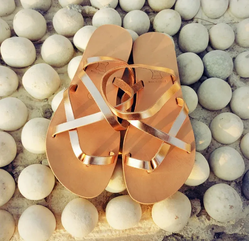 Leather sandals for women