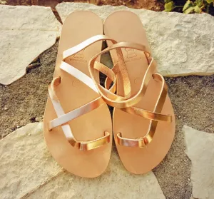 Leather sandals for women
