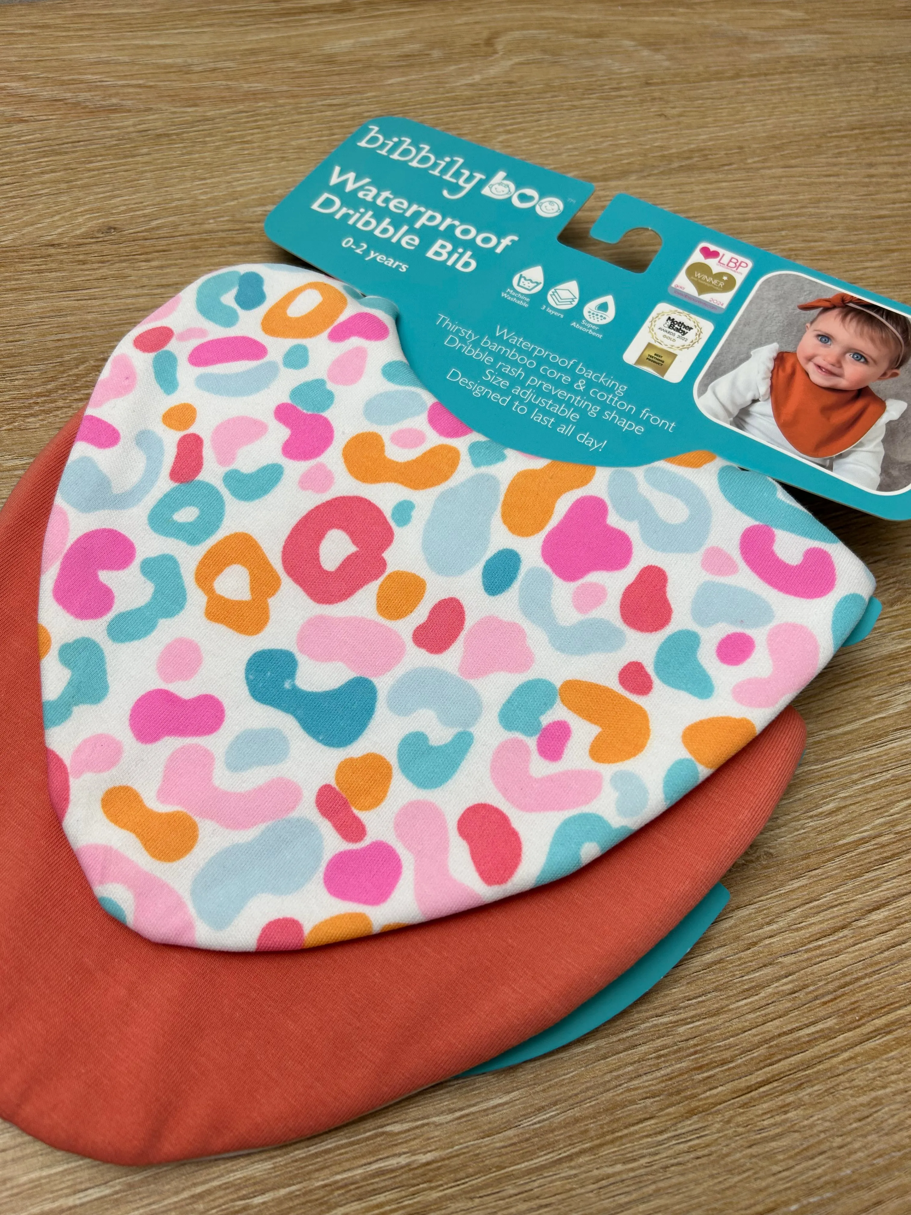 Leopard Print Waterproof Dribble Bib