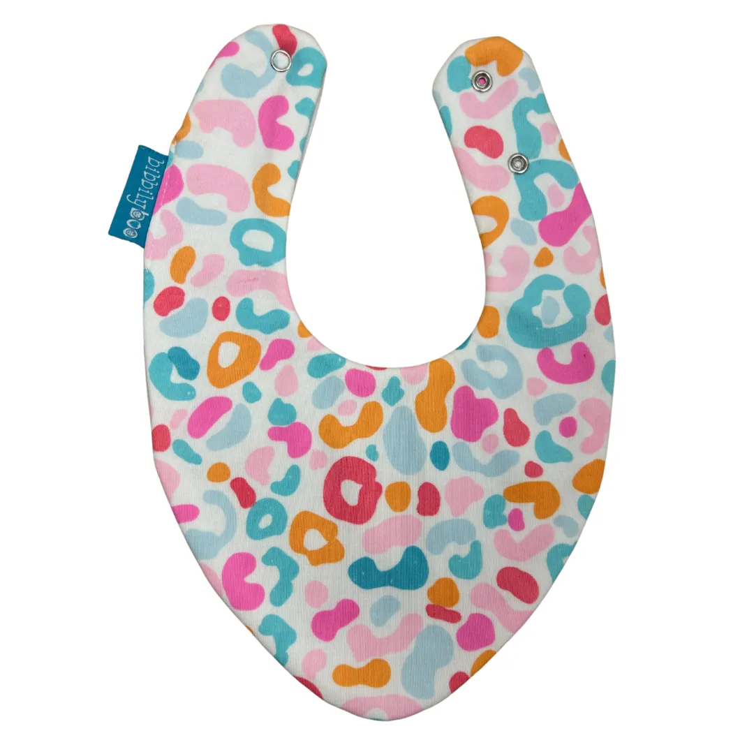 Leopard Print Waterproof Dribble Bib