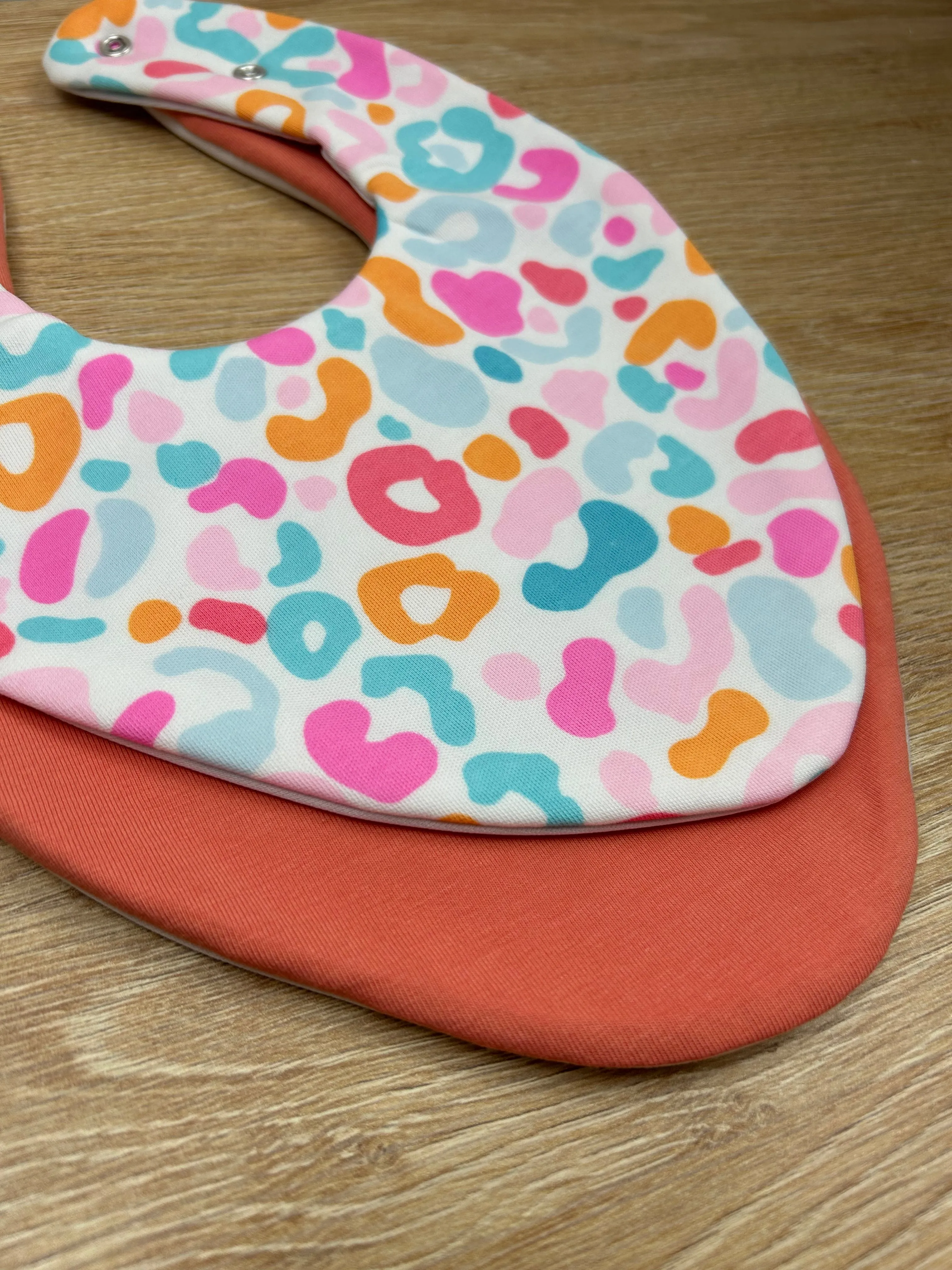 Leopard Print Waterproof Dribble Bib