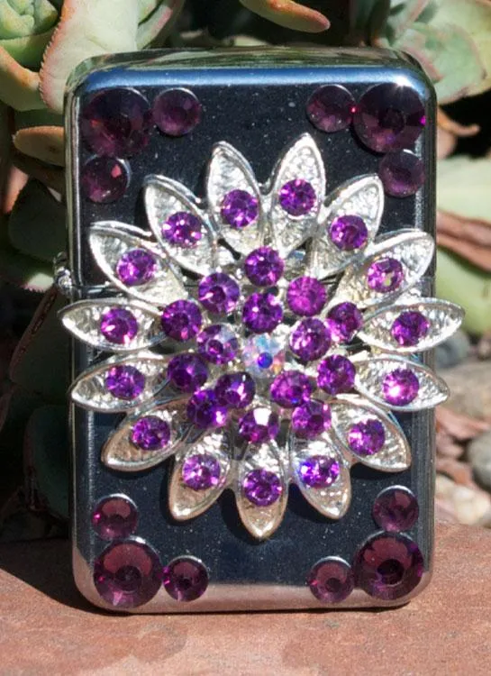 Lighter - Rhinestone Flower