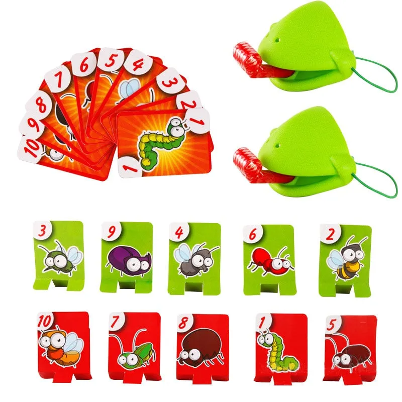 Lizard Mask Wagging Tongue Lick Cards Board Game