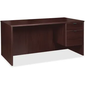 Lorell Prominence 79000 Espresso Desk with Right Pedestal