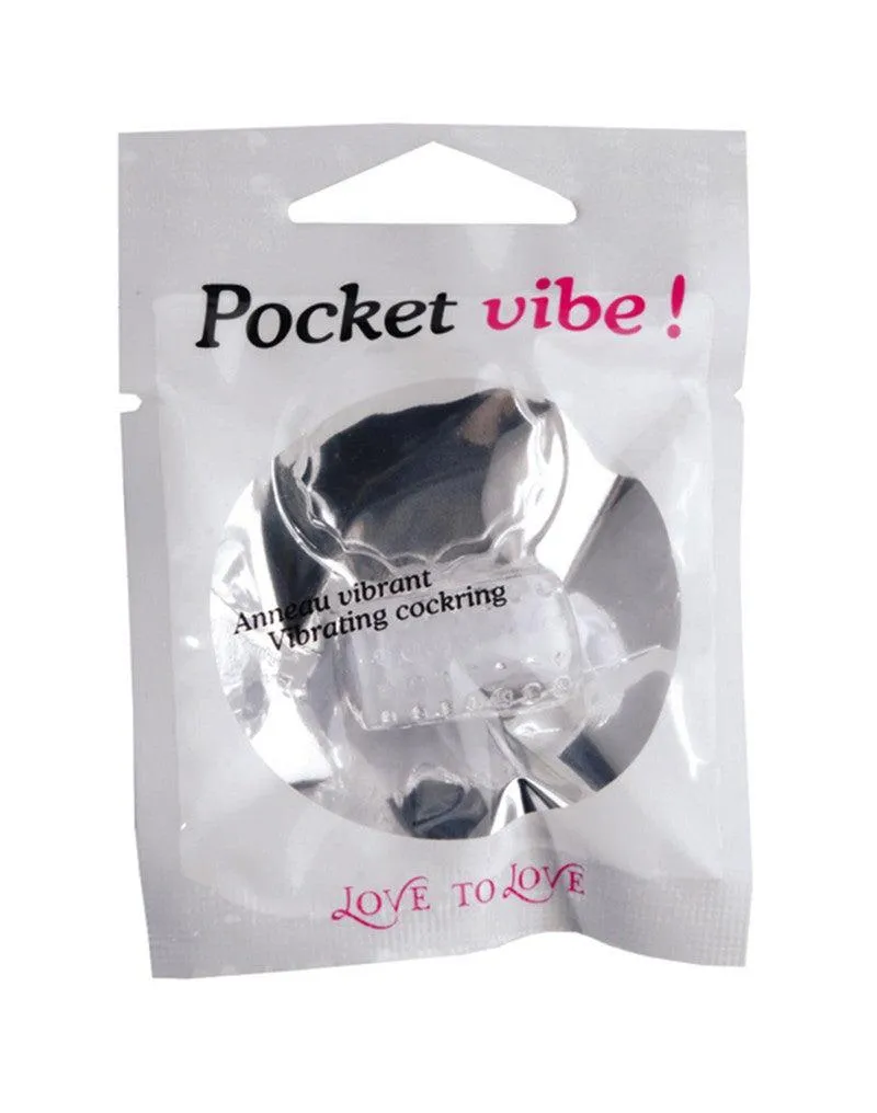 Love to Love - Elastische Vibrerende Cockring (voor In je broekzak) - Transparant
