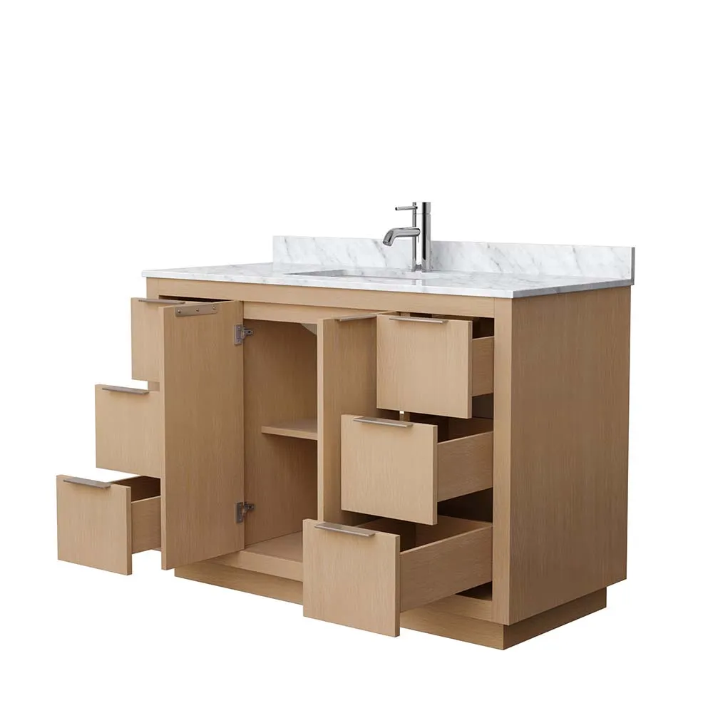 Maroni 48 Inch Single Bathroom Vanity in Light Straw