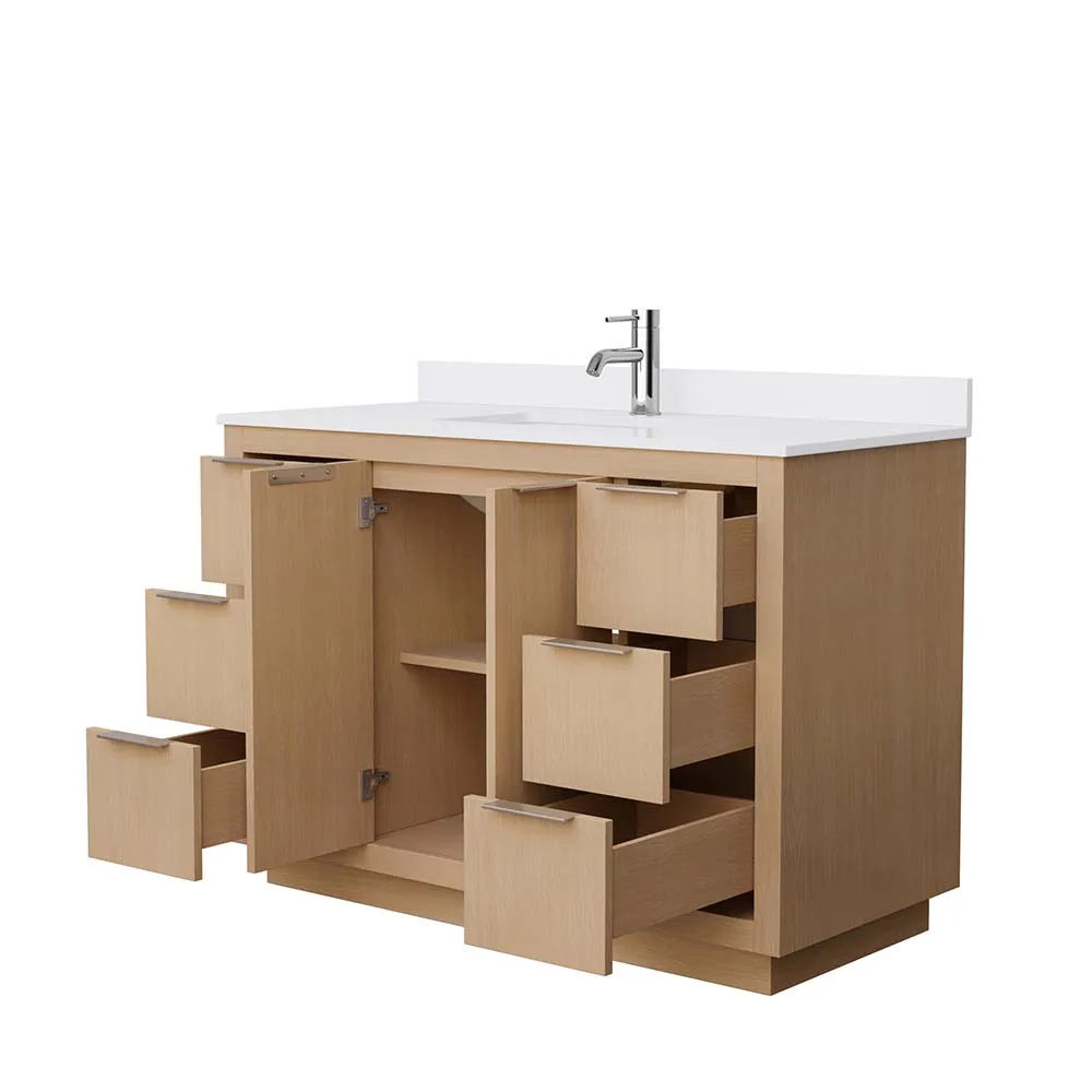 Maroni 48 Inch Single Bathroom Vanity in Light Straw