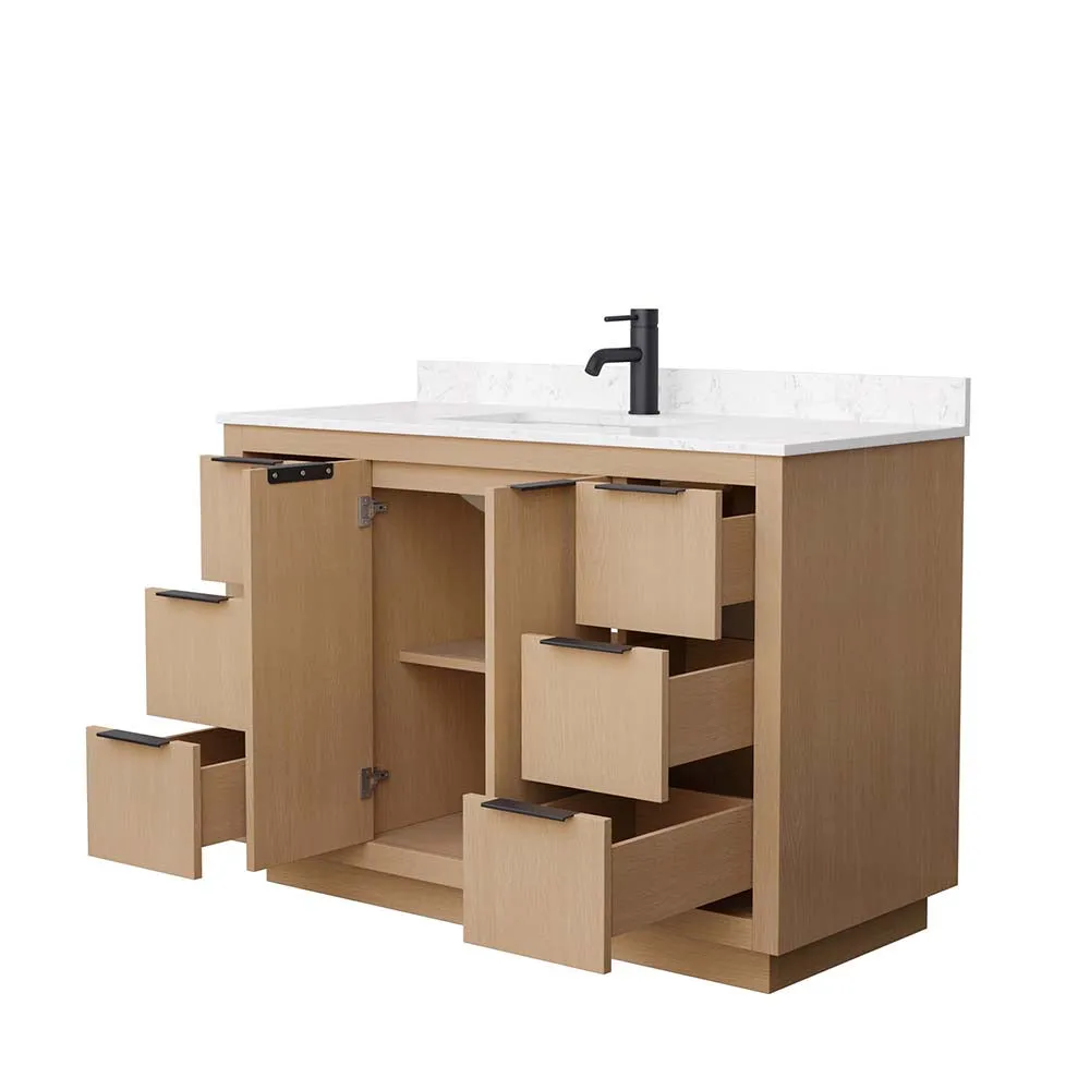 Maroni 48 Inch Single Bathroom Vanity in Light Straw