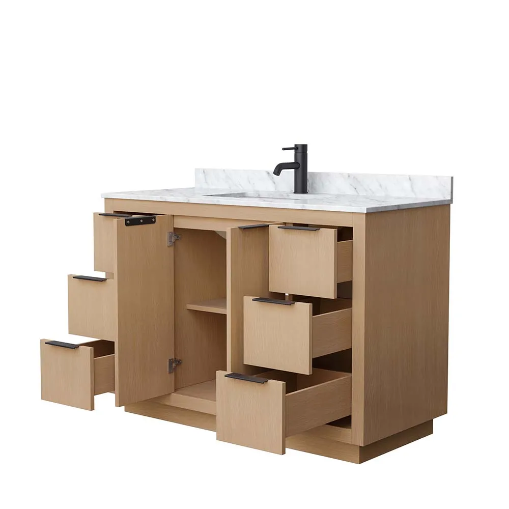 Maroni 48 Inch Single Bathroom Vanity in Light Straw
