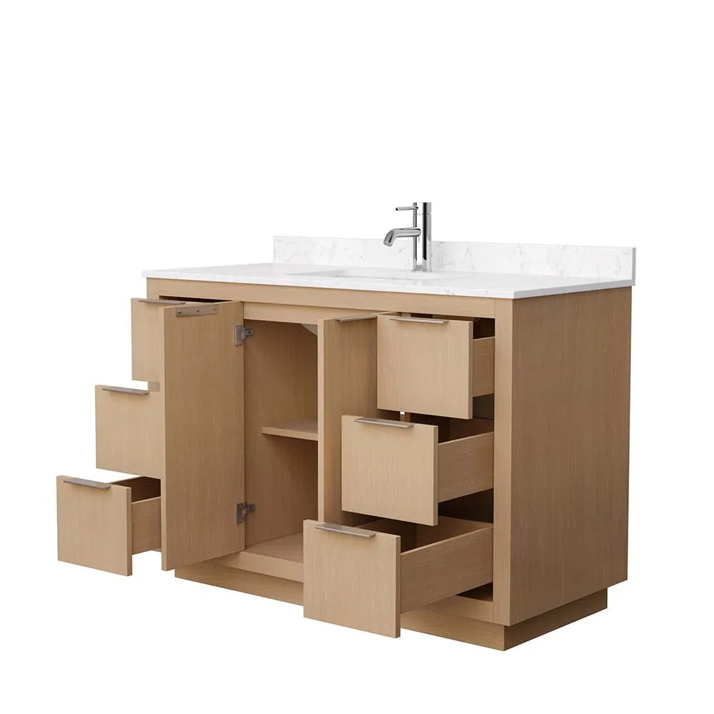 Maroni 48 Inch Single Bathroom Vanity in Light Straw