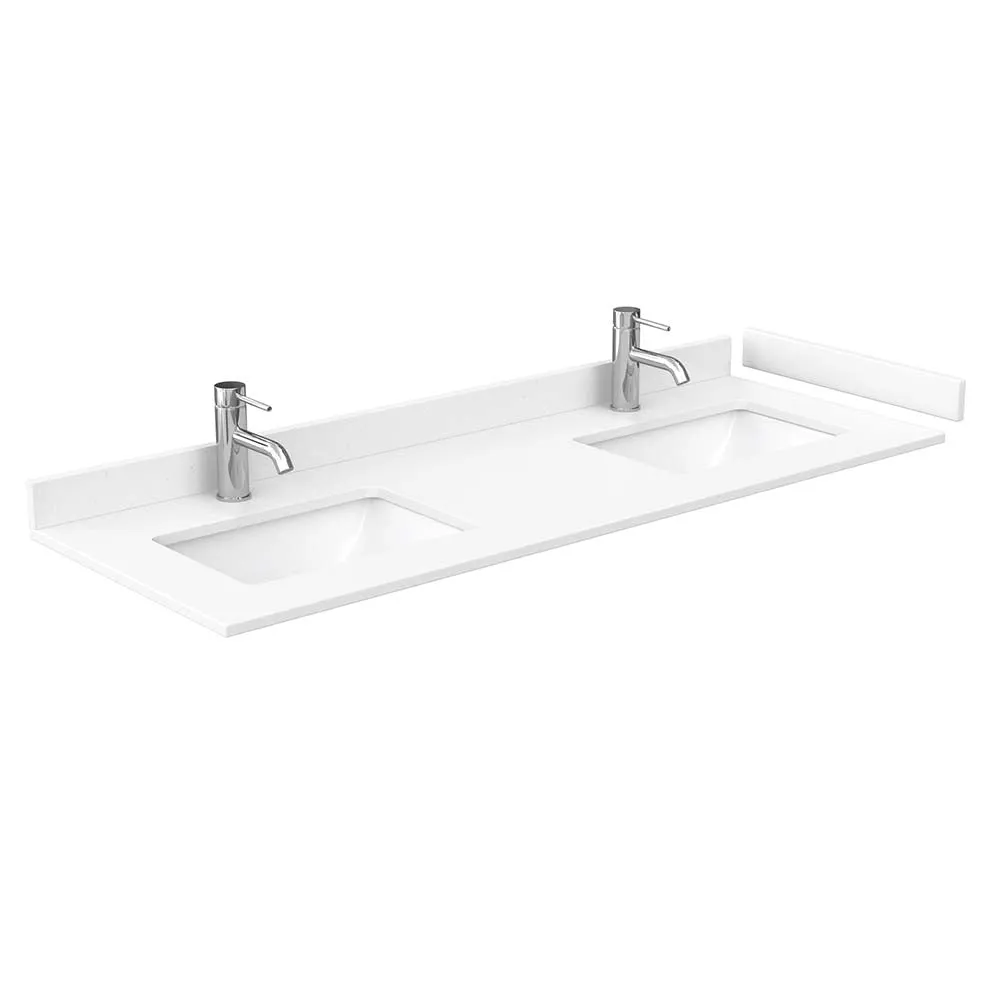 Maroni 60 Inch Double Bathroom Vanity in Light Straw