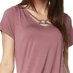Mauve Strappy Tunic Top