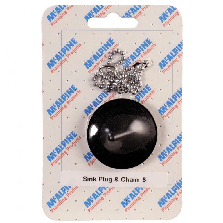 McAlpine CARD-5 Sink Plug & Chain - BP4   CH5