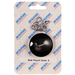 McAlpine CARD-5 Sink Plug & Chain - BP4   CH5