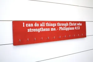 Medal Holder - Christian Bible Verse Philippians 4:13 - Large