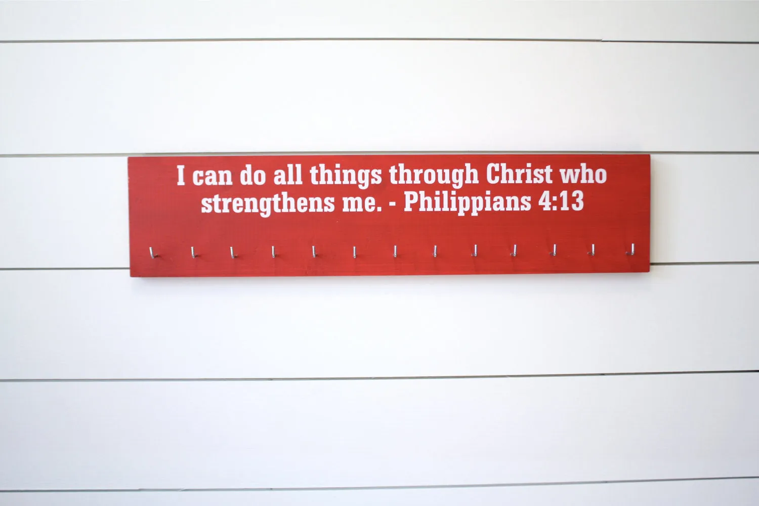 Medal Holder - Christian Bible Verse Philippians 4:13 - Large