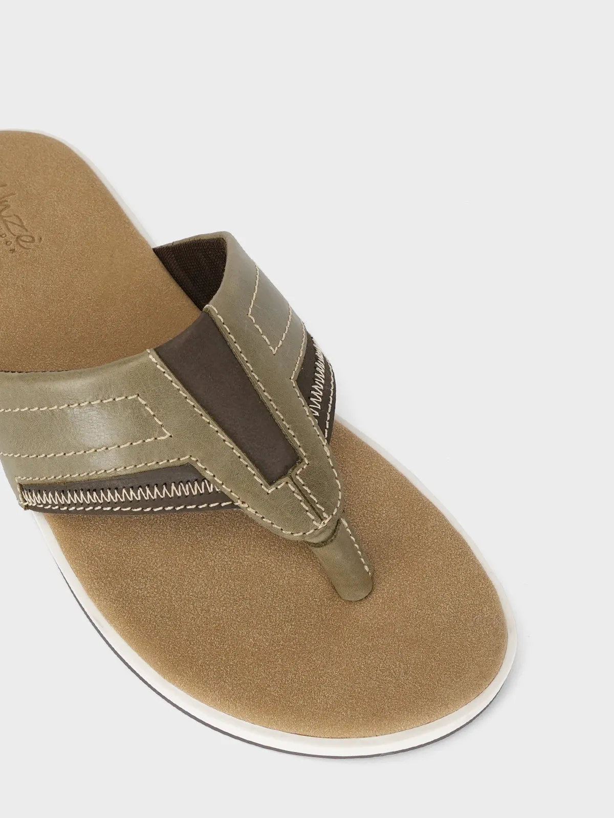 Mens "RAMSEY" Open Toe Comfy Slippers