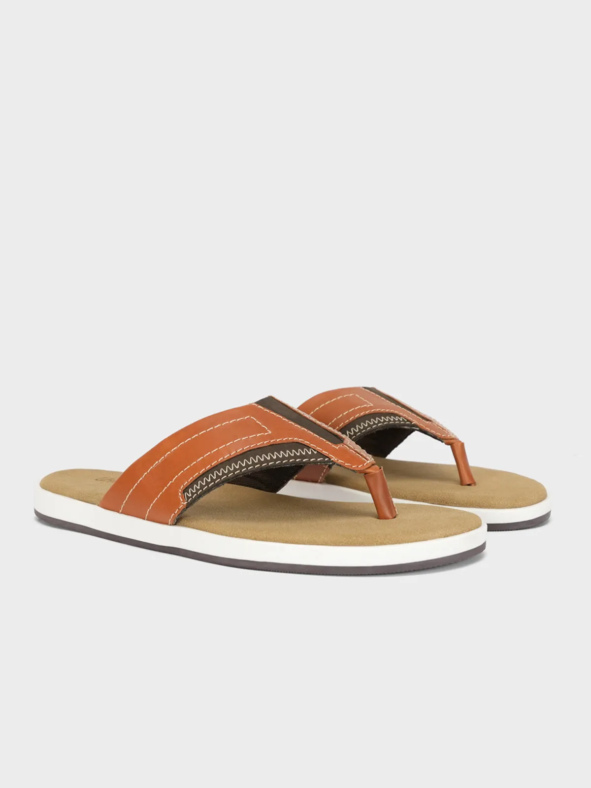 Mens "RAMSEY" Open Toe Comfy Slippers