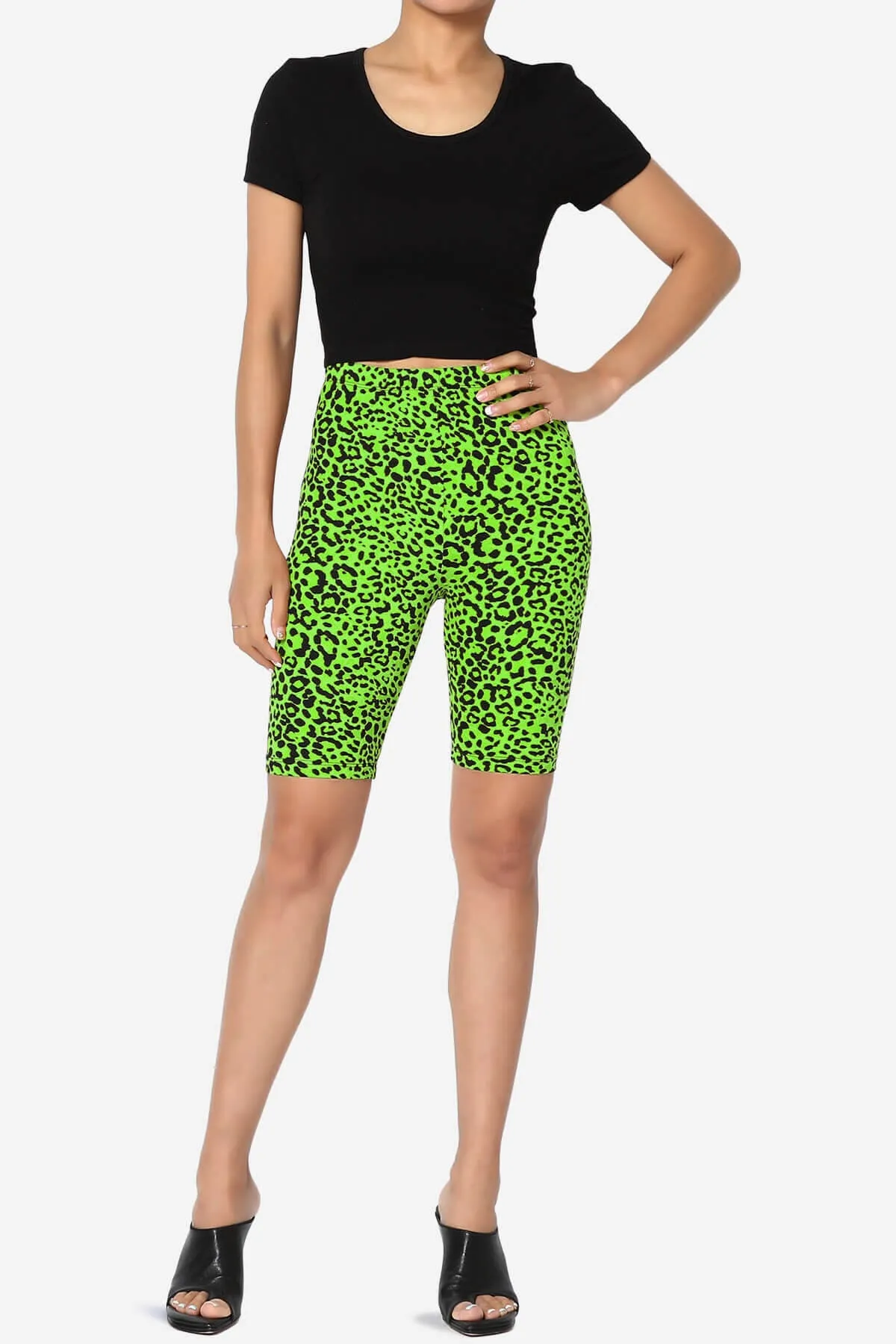 Michigan Cheetah Print Microfiber Bike Short Leggings