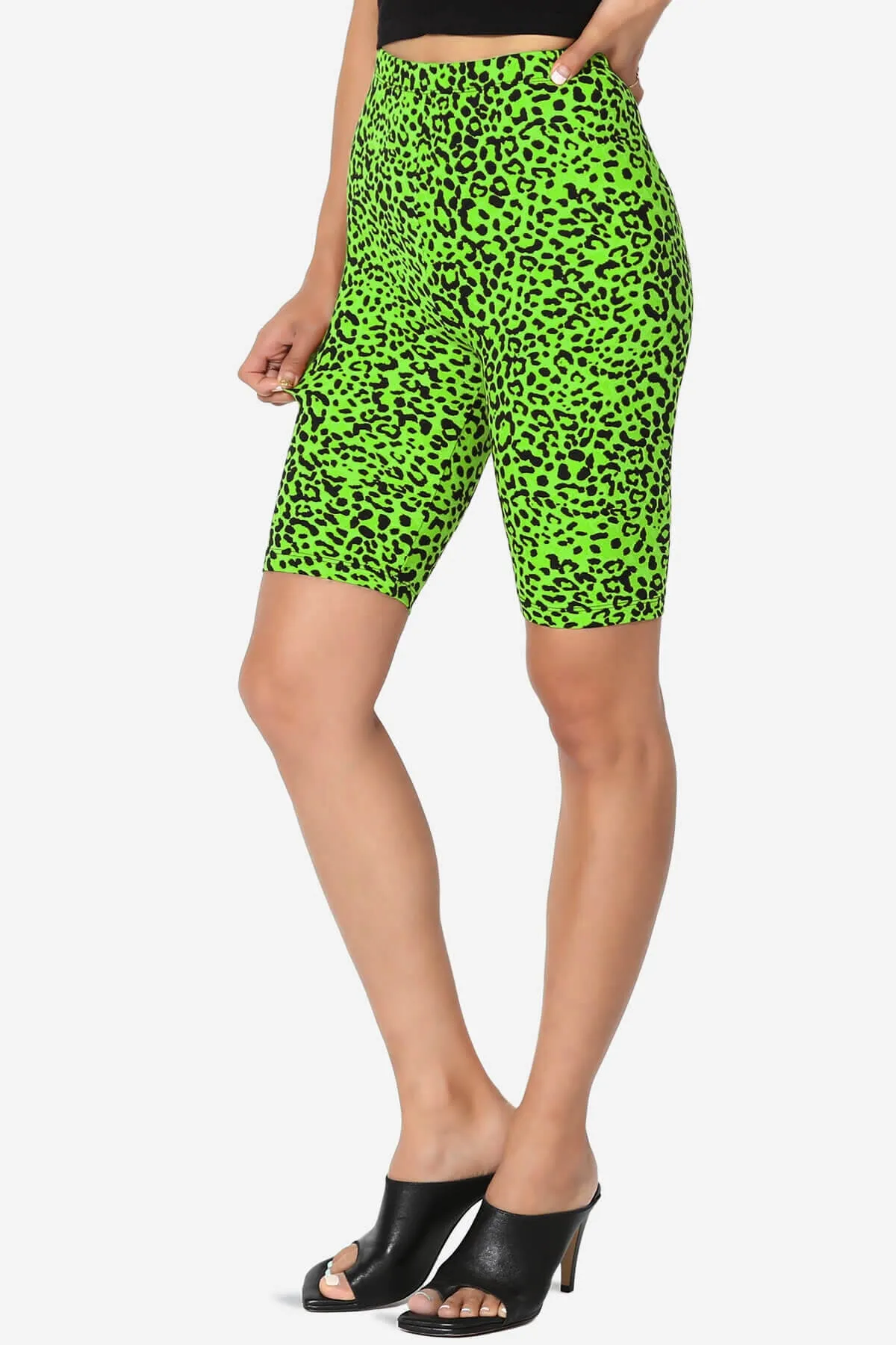 Michigan Cheetah Print Microfiber Bike Short Leggings