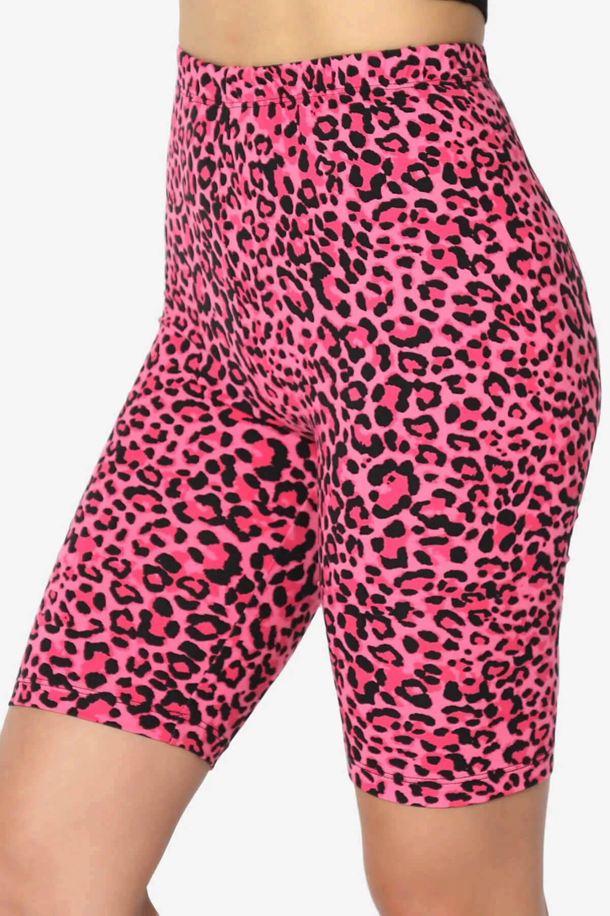 Michigan Cheetah Print Microfiber Bike Short Leggings