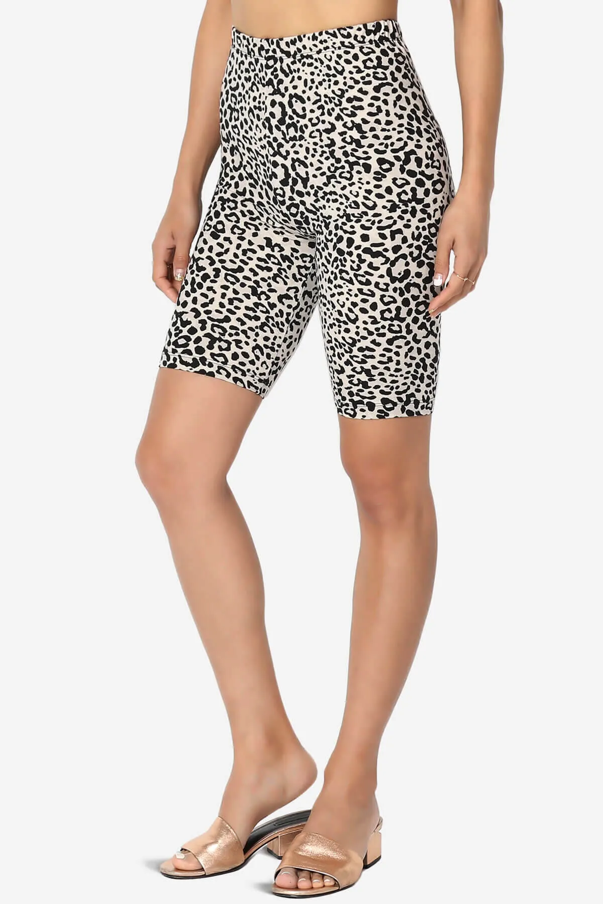 Michigan Cheetah Print Microfiber Bike Short Leggings