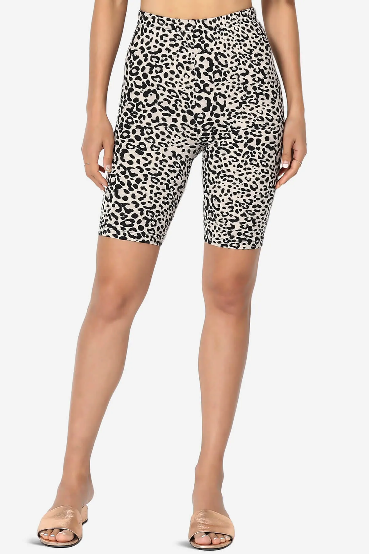 Michigan Cheetah Print Microfiber Bike Short Leggings