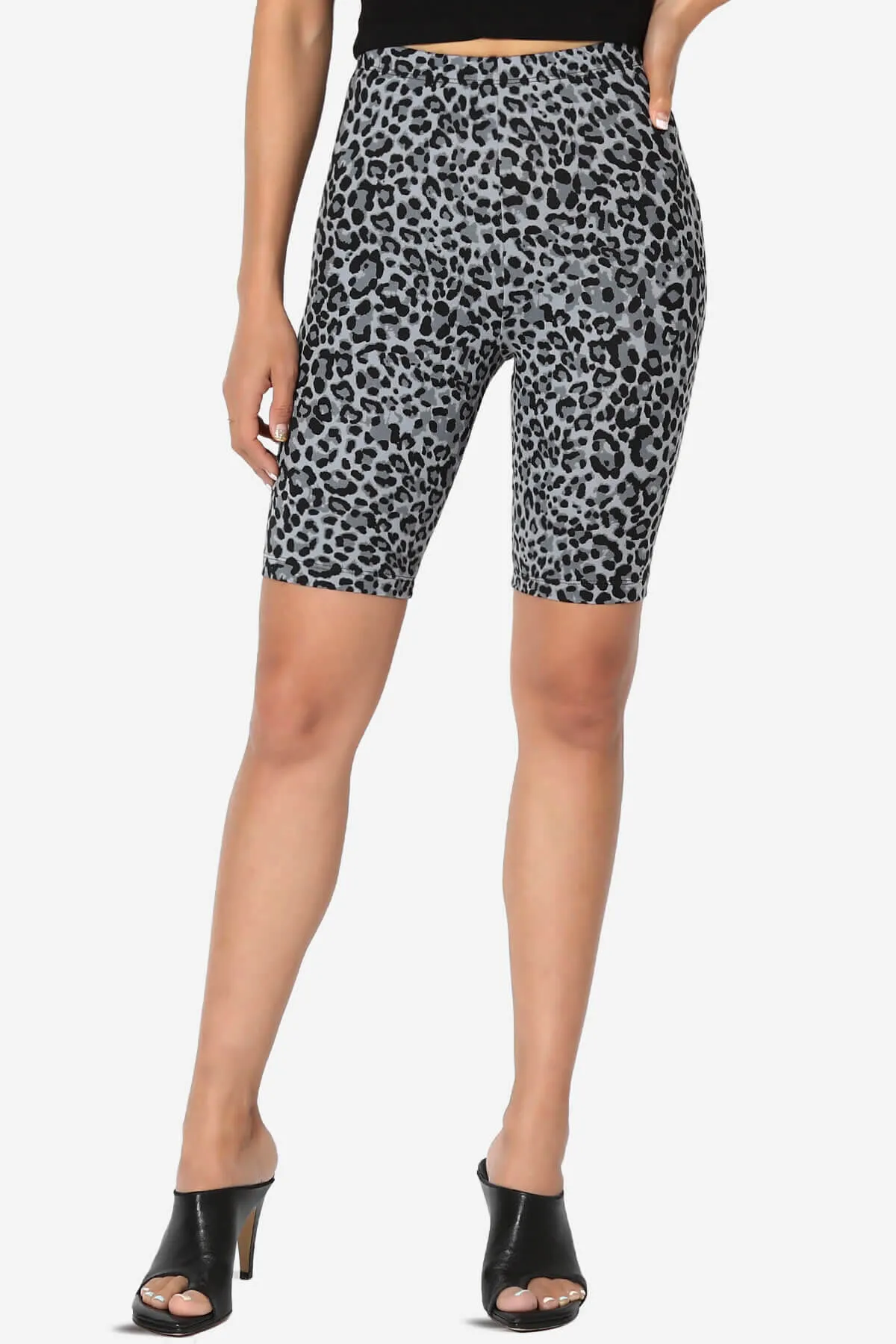 Michigan Cheetah Print Microfiber Bike Short Leggings