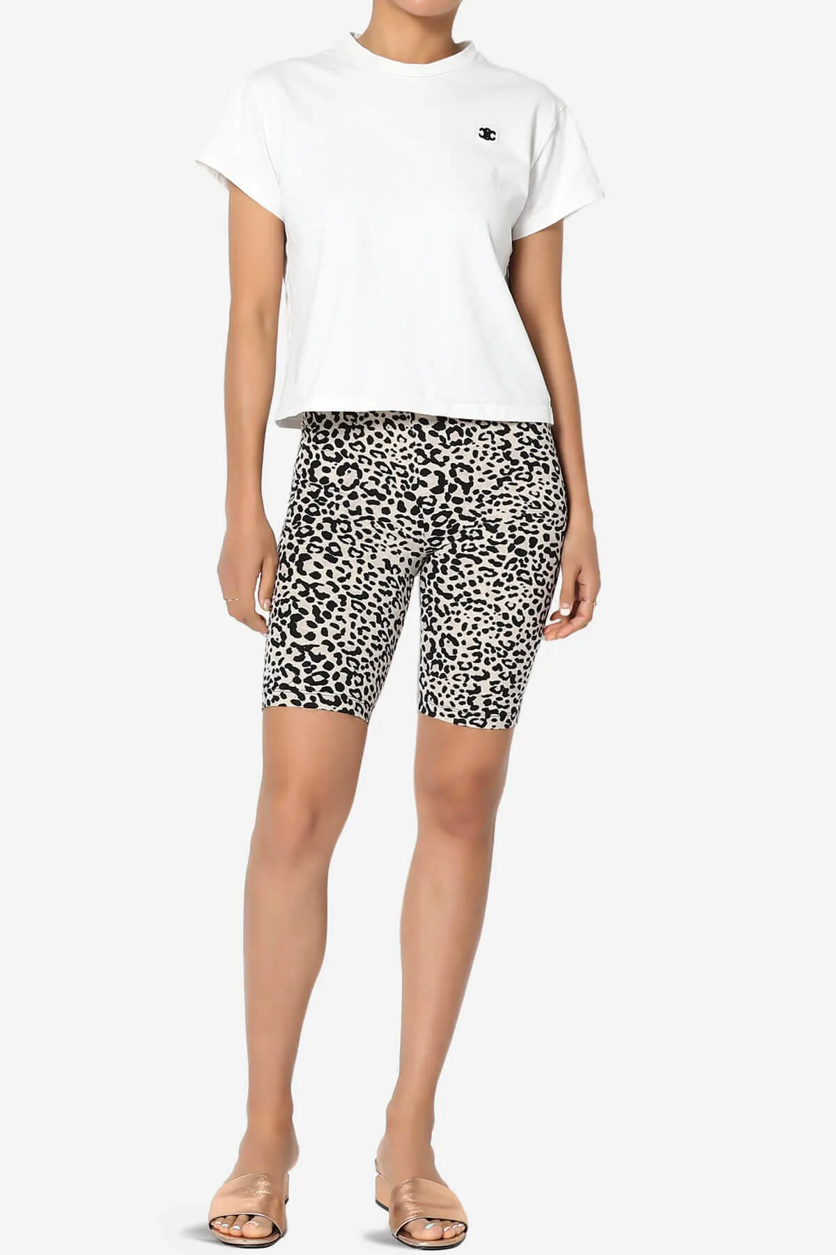 Michigan Cheetah Print Microfiber Bike Short Leggings