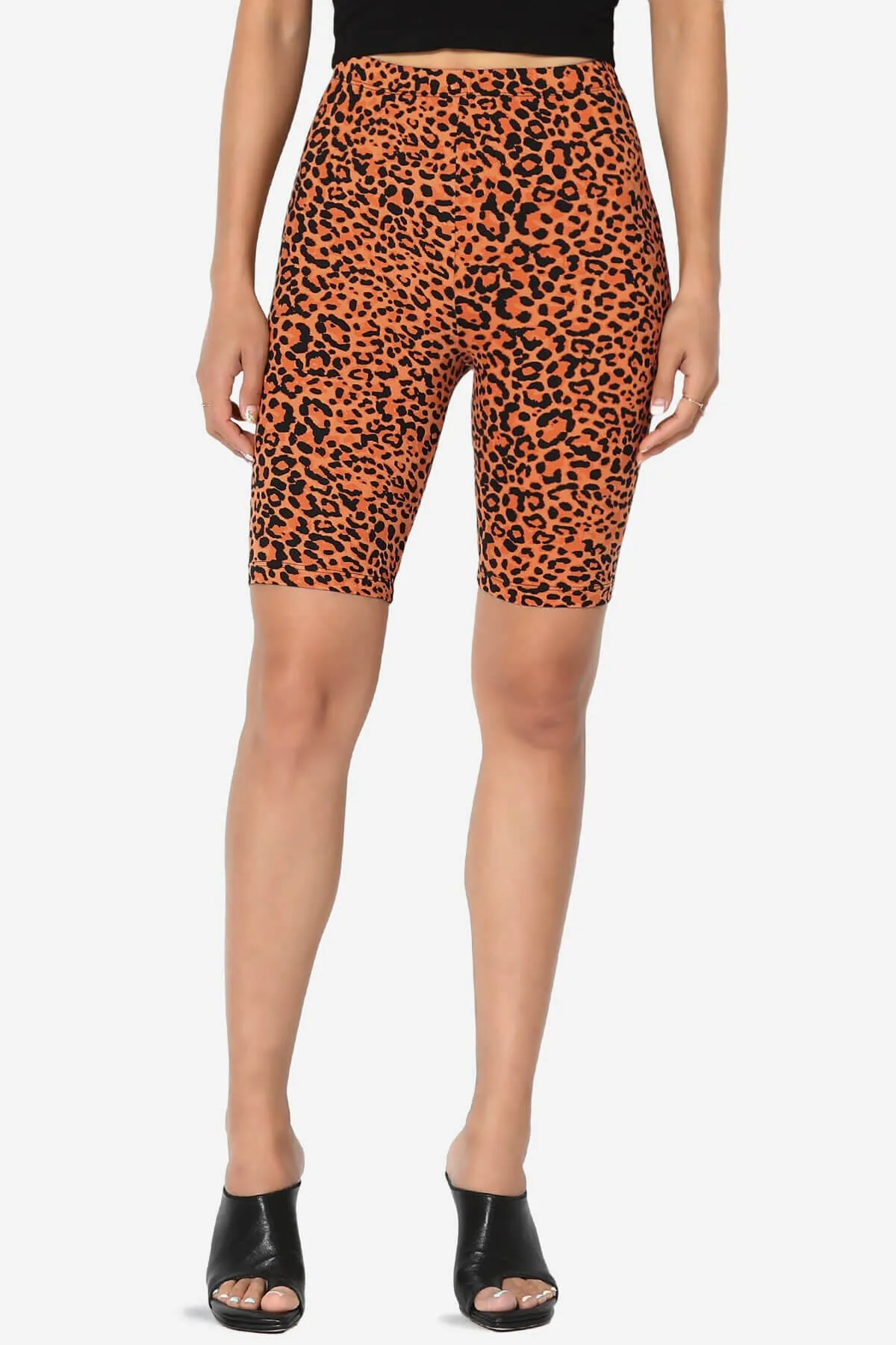 Michigan Cheetah Print Microfiber Bike Short Leggings
