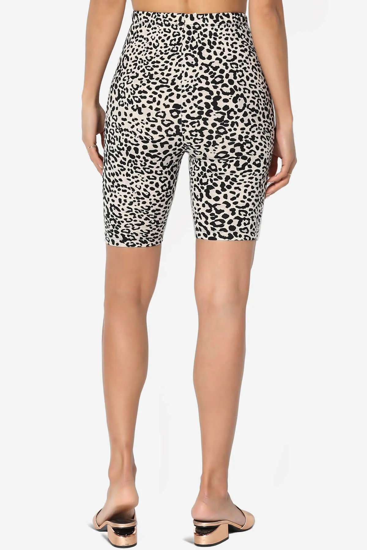 Michigan Cheetah Print Microfiber Bike Short Leggings