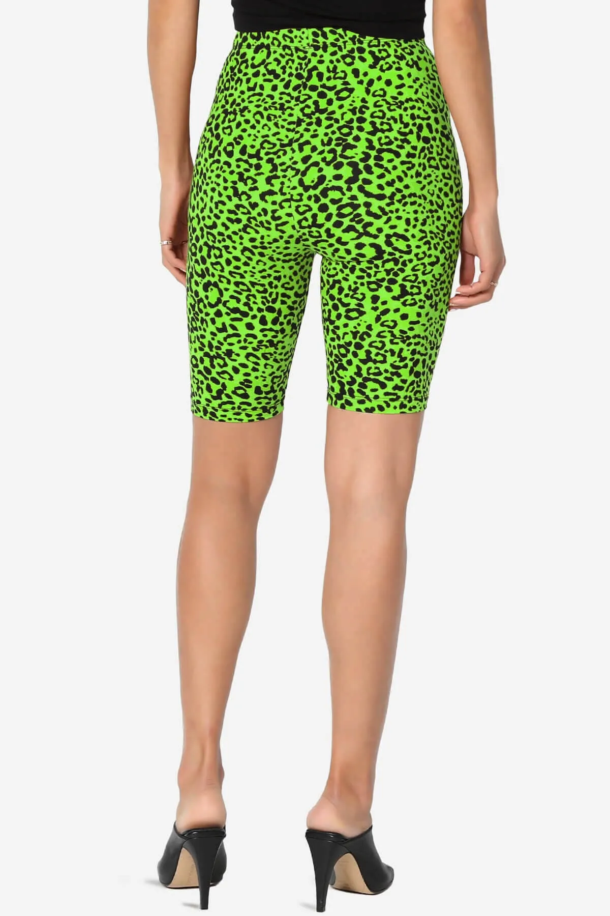Michigan Cheetah Print Microfiber Bike Short Leggings