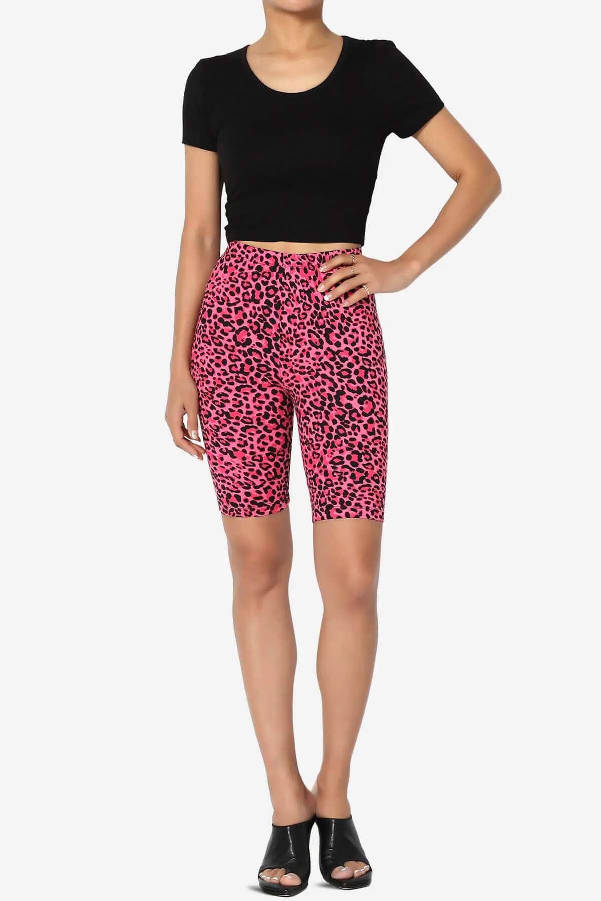 Michigan Cheetah Print Microfiber Bike Short Leggings
