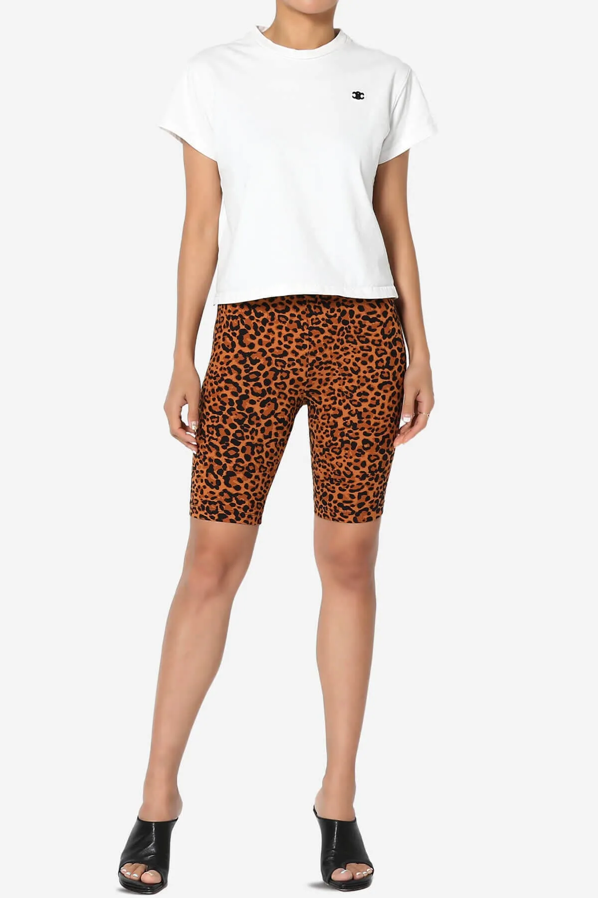 Michigan Cheetah Print Microfiber Bike Short Leggings