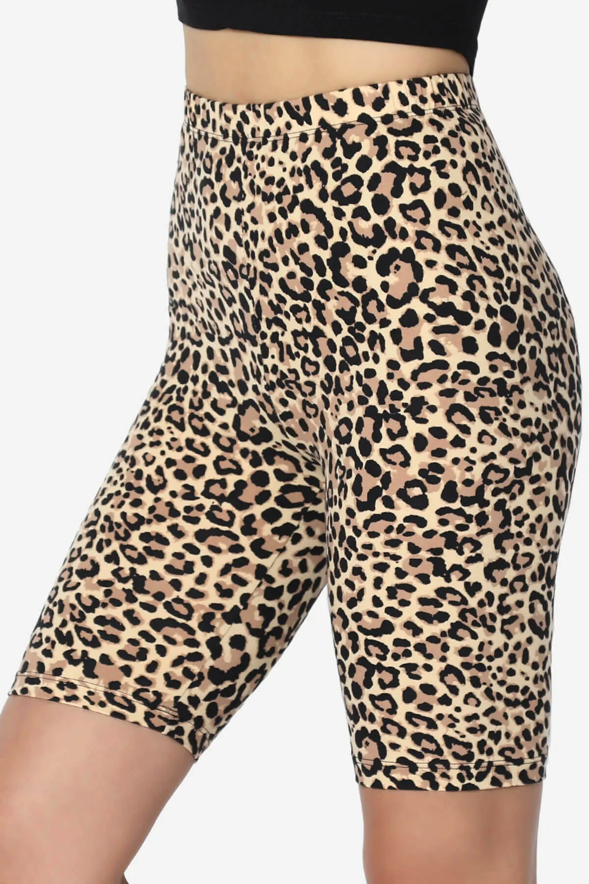 Michigan Cheetah Print Microfiber Bike Short Leggings