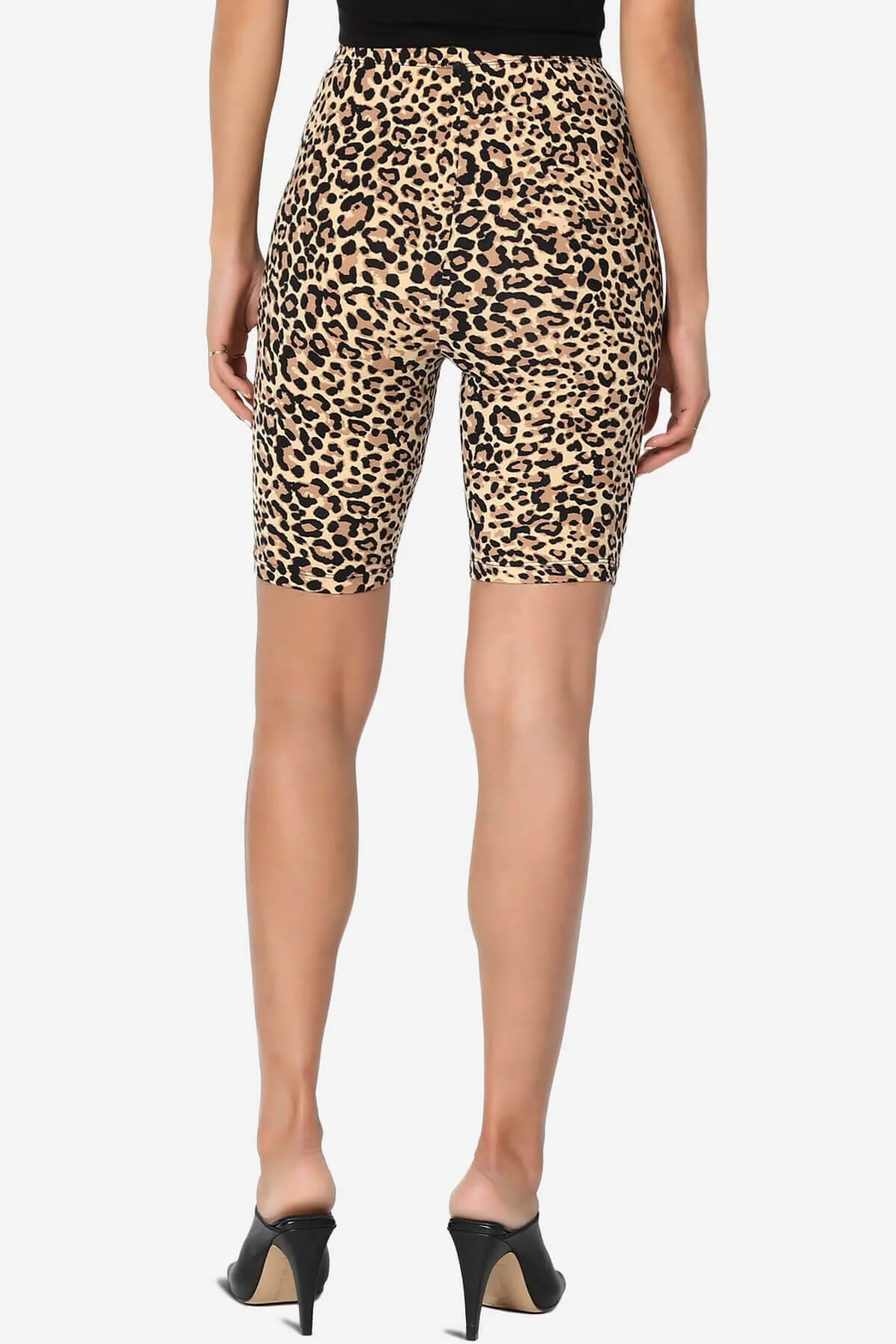 Michigan Cheetah Print Microfiber Bike Short Leggings