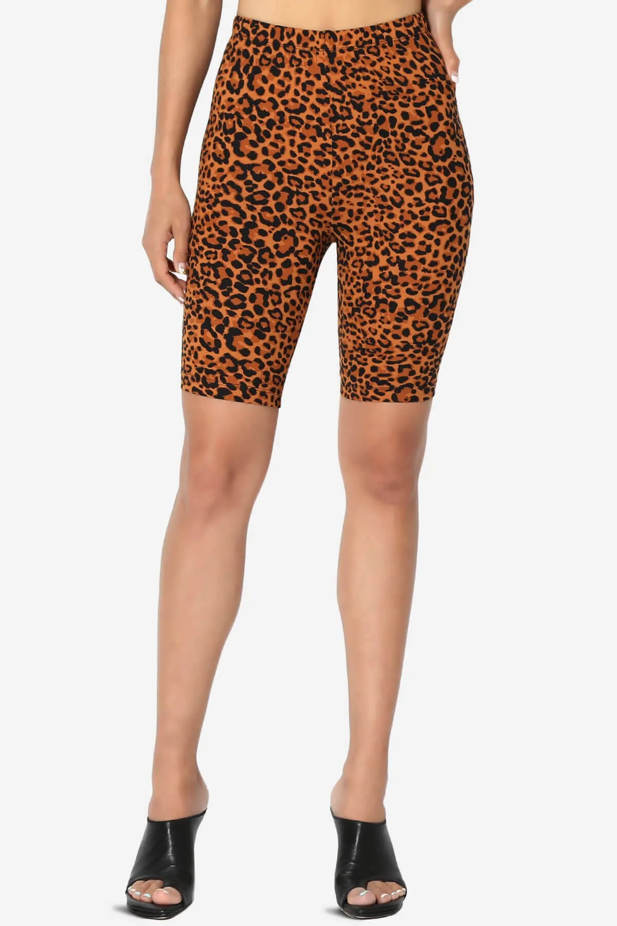 Michigan Cheetah Print Microfiber Bike Short Leggings
