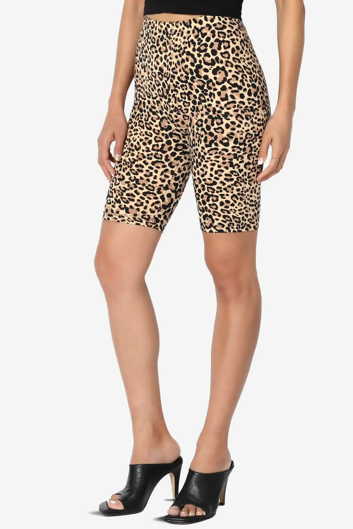 Michigan Cheetah Print Microfiber Bike Short Leggings
